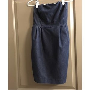 Denim tube top Dress